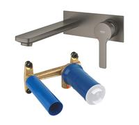 GROHE Pack mitigeur lavabo encastré + corps encastré pour mitigeur - Hard Graphite brossé