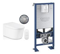 GROHE Pack Sensia WC Lavant Suspendu, 36507SH0 + GROHE Rapid SLX Bâti-Support pour WC, Hauteur D'installation 1,13M avec Prise de Courant Intégrée 39599000