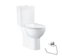 GROHE Pack WC à poser Bau Ceramic + Dérouleur de papier mural Essentials