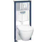GROHE Set de bâti-support WC Skate Cosmopolitan 39468000 – Cuvette et abattant softclose, chrome
