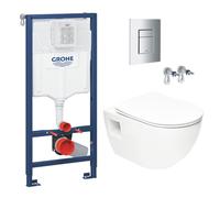 Grohe - Pack WC suspendu complet avec bâti-support Grohe et WC Swiss Aqua Technologies Project, 51 cm, sans bride