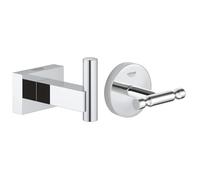 GROHE patère Murale Essentials Cube 40511001 (Import Allemagne), Chromé & 40461001 BauCosmopolitan Patère Murale, Chrome