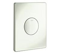 Grohe Plaque de commande de patin 37547SH0 blanc, commande par bouton-poussoir, montage vertical