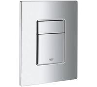 GROHE Plaque de commande double boutons WC Even pour toilette suspendu, double boutons WC interrompables, pour soupage pneumatique, montage vertical ou horizontal, chromé, 38966000 (Import Allemagne)