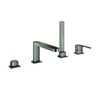 GROHE Plus Combiné monocommande 4 trous pour baignoire, montage sur gorge, saillie 211mm, avec accessoires, 29307AL3, Couleur: graphite dur brossé