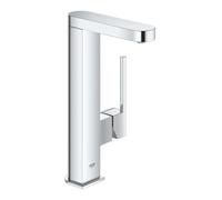 Grohe Plus - Mitigeur de lavabo L avec garniture de vidage Push-Open a bec extractible, chrome 23844003