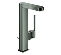 GROHE Plus Mitigeur monocommandé pour lavabo, L-Size, saillie 120mm, orientable, vidage à tirette, 23851AL3, Couleur: graphite dur brossé
