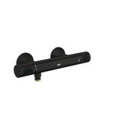 GROHE Precision Flow - Mitigeur de Douche Thermostatique, Montage Mural (Sécurité à 38°C, Limiteur à 43°C, Technologie Eco pour Réduire la Consommation d’Eau et d’Énergie), Noir Mat, 348402430