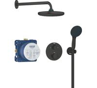 Grohe Precision set de douche encastré Start 250 avec 3 modes de pulvérisation noir mat rond