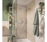 GROHE Set de douche Vitalio SmartActive – Thermostat encastré, 31x31 cm, 2 jets, chrome