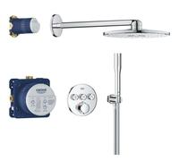 Grohe Precision SmartControl - Set de douche avec thermostat encastré, diamètre 31 cm, 2 jets, chrome 34874000