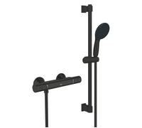 Grohe - Precision Start mitigeur de douche thermostatique avec set de douche 150 mm, noir mat (345972431)
