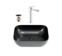 Grohe - QUICKFIX DICE mitigeur lavabo, taille XL + Vasque à poser Swiss Aqua Technologies 45,5x32,5 cm (BA3-G1018920000-10)