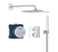 GROHE QuickFix Precision Thermostat Perfect Système de douche encastré - tête de douche Vitalio Rain Mono 310 Cube - chrome 34881000