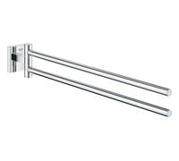 GROHE Porte‑serviettes Start Cube 40976000 – 2 bras pivotants, chromé, 44 cm, fixations cachées