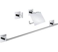 Grohe QuickFix Start Cube - Set d'accessoires de salle de bains 3-en-1, Chrome 41124000
