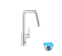 Grohe QuickFix Start - Mitigeur d’évier avec douchette extractible, alimentation par pile, chrome 1012430000