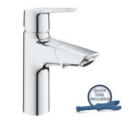 Grohe QuickFix Start - Mitigeur de lavabo avec bec extractible et vidage Push-Open, chrome 24205003