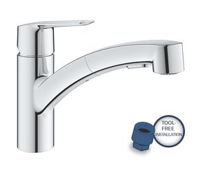 Grohe QuickFix Start - Mitigeur d'évier avec douchette extractible, chrome 30531001