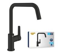 GROHE Robinet de cuisine Start 304702430 - mitigeur monocommande noir mat bec haut rotation 150°