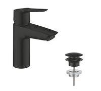 GROHE Mitigeur de lavabo Start QuickFix – noir mat, taille S, bonde Push-Open (235512432)