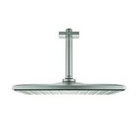 Grohe Rainshower 26566DC0 supersteel, avec évacuation au plafond 14,2 cm, avec limiteur de débit