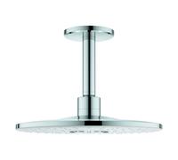 Grohe Rainshower 310 SmartActive Ensemble de douche plafonnier Prise de douche au plafond 142 mm, 2 types de douchette, 26477LS0, Couleur: Blanc Lune