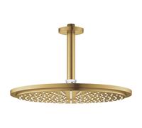 Grohe Rainshower douche à effet de pluie avec bras 31x31 cm ronde Brushed Cool Sunrise 26067GN0