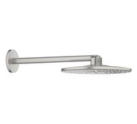 GROHE Douche à effet de pluie Rainshower 31x31 cm ronde avec bras SuperSteel 26475DC0