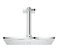 Grohe Rainshower douche de tête F-Series 10 26071000 chromé , 9,5l / m, bras de douche avec raccordement au plafond 142mm