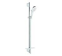 Grohe Rainshower douche match0 26578LS0 blanc lune, barre de douche 900 mm, 3 modes de jet