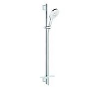 Grohe Rainshower douche match0 26594LS0 blanc lune, 900 mm, 3 modes de jet, limiteur de débit 9,5 l / min