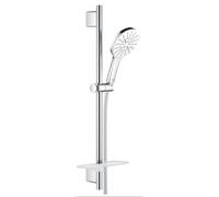 GROHE Kit douche mural Rainshower SmartActive 130 — 3 jets, barre 60cm, 9,5l/min — StarLight Chrome