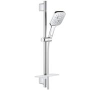 GROHE Ensemble de douche mural Rainshower Cube 130 – 3 jets, barre 600 mm, chrome