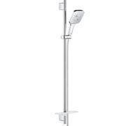 GROHE Ensemble douche mural Rainshower SmartActive 130 Cube 26586000 – 3 jets, barre 90 cm – Chrome