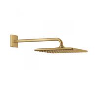 Grohe - Rainshower Mono 310 Cube Ensemble douche de tête 1 jet et bras 422mm, Cool Sunrise brossé (26564GN0)