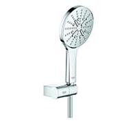 GROHE Ensemble de douche mural Rainshower 26580000 – 3 jets, limiteur 9,5 l/min, Chrome StarLight
