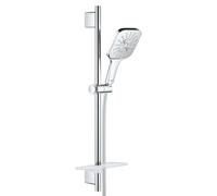 Grohe Rainshower SmartActive Cube - Set de douche de tête 130 9,5 l/min, 3 jets, barre 60 cm et flexible, chrome 26584000