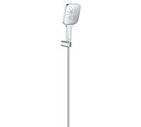 Grohe Rainshower SmartActive Cube - Set de douche de tête 130 9,5 l/min, 3 jets, support et flexible, chrome 26589000