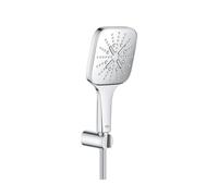GROHE Rainshower SmartActive, douchette 3 jets, set support mural | Jets Rain, Jet et SmoothJet sélectionnables par bague rotative, buses anticalcaire (chrome, 26589000)