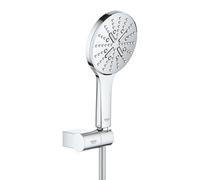 Grohe Rainshower SmartActive - Set de douche de tête 130 9,5 l/min, 3 jets, support et flexible, chrome 26580000