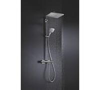 Grohe Rainshower système de douche 26649000 chromé , avec thermostat apparent, bras de douche 45cm pivotante