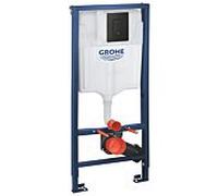 Grohe Solido - Bâti-support pour WC suspendu, plaque de déclenchement Even, noir mat 388112430