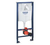 Grohe Rapid SL - Bâti-support avec réservoir pour WC suspendu, plaque de déclenchement Arena Cosmopolitan S, chrome 39504000