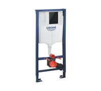 Grohe Rapid SL - Installation pré-murale avec réservoir pour les toilettes suspendues, bouton Skate Cosmopolitan, noir brillant 39940000