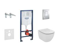 Grohe Rapid SL - Bâti-support pour WC suspendu + cuvette et abattant Ideal Standard Tesi 38528SET-KF