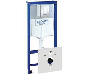 Grohe Rapid SL - Installation murale avec réservoir de chasse pour WC suspendu, bouton Skate Cosmopolitan, chrome 38775001