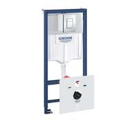 Grohe Rapid SL - Installation murale avec réservoir pour toilettes suspendues, bouton Skate Cosmopolitan, chrome 38775001