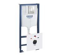 Grohe Rapid SL - Installation pré-murale avec réservoir pour les toilettes suspendues, set Fresh et bouton Skate Cosmopolitan, chrome mat 39449000