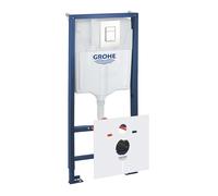 Grohe Rapid SL - Installation pré-murale avec réservoir pour les toilettes suspendues, set Fresh et bouton Skate Cosmopolitan, blanc alpin 39448000